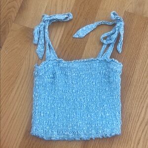 Abercrombie&Fitch blue and white adjustable tank top